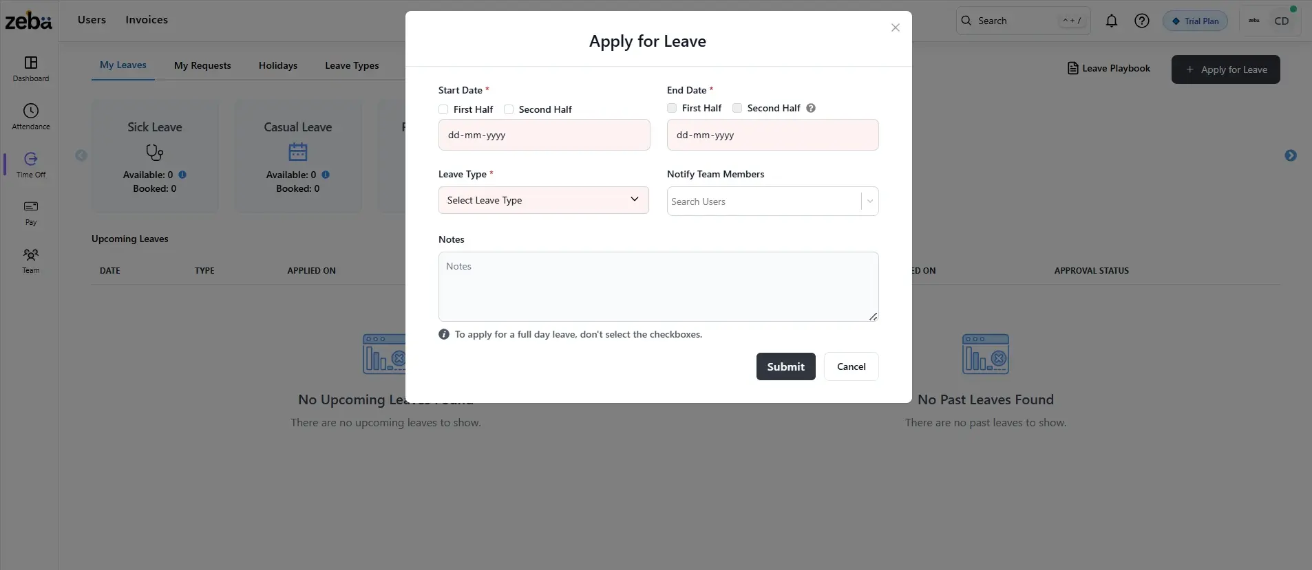 Leave Management preview
